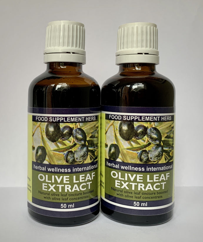 2 Bottle deal - Best Olive Leaf Tincture 50ml Fortified for Maximum Strength - Free Shipping in the UK